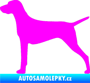 Samolepka Pes 052 levá Ohař Fluorescentní růžová