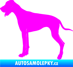 Samolepka Pes 086 levá Doga Fluorescentní růžová