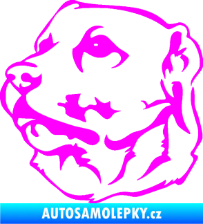 Samolepka Pes 104 levá Labrador Fluorescentní růžová