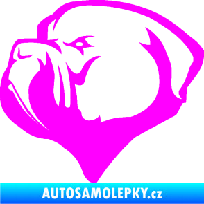 Samolepka Pes 116 levá pitbull Fluorescentní růžová