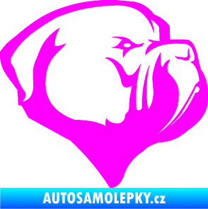 Samolepka Pes 116 pravá pitbull Fluorescentní růžová