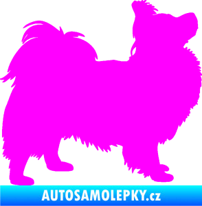 Samolepka Pes 149 pravá papillon Fluorescentní růžová