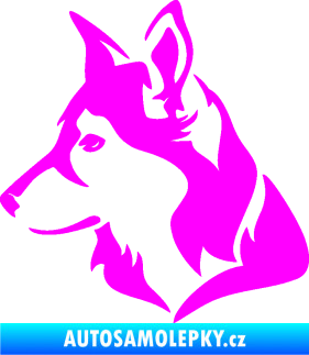 Samolepka Pes 165 levá Fluorescentní růžová