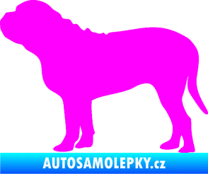 Samolepka Pes 170 levá Bordeauxská doga Fluorescentní růžová