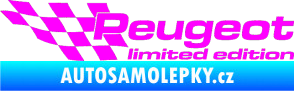 Samolepka Peugeot limited edition levá Fluorescentní růžová