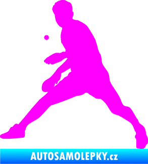 Samolepka Ping pong 002 levá Fluorescentní růžová