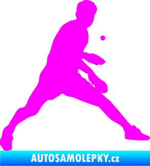 Samolepka Ping pong 002 pravá Fluorescentní růžová
