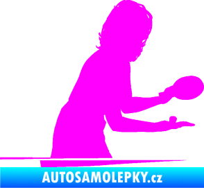 Samolepka Ping pong 005 pravá Fluorescentní růžová