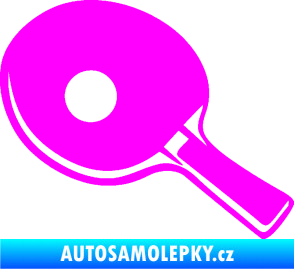 Samolepka Ping pong pálka levá Fluorescentní růžová