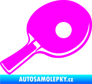 Samolepka Ping pong pálka pravá Fluorescentní růžová