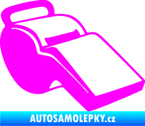 Samolepka Píšťalka 001 pravá Fluorescentní růžová