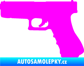 Samolepka Pistole 001 levá Fluorescentní růžová