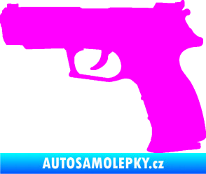 Samolepka Pistole 003 levá Fluorescentní růžová