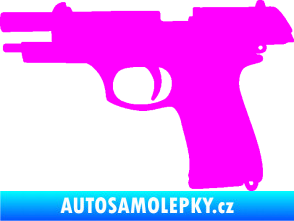 Samolepka Pistole 004 levá Fluorescentní růžová