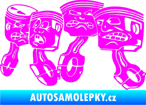 Samolepka Písty levá Fluorescentní růžová