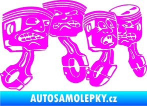 Samolepka Písty pravá Fluorescentní růžová
