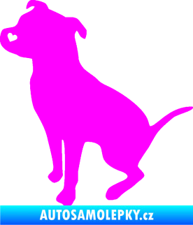 Samolepka Pitbull 005 levá Fluorescentní růžová