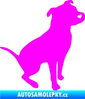 Samolepka Pitbull 005 pravá Fluorescentní růžová