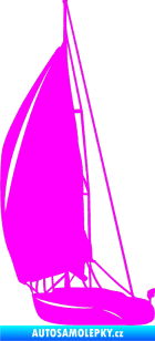 Samolepka Plachetnice 001 levá Fluorescentní růžová