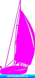 Samolepka Plachetnice 001 pravá Fluorescentní růžová