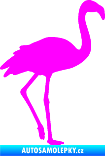 Samolepka Plameňák 001 pravá Fluorescentní růžová
