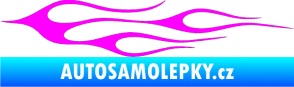 Samolepka Plameny 002 Fluorescentní růžová