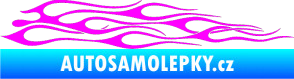 Samolepka Plameny 003 Fluorescentní růžová