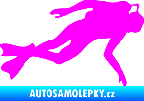Samolepka Potápěč 002 pravá Fluorescentní růžová
