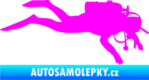 Samolepka Potápěč 003 pravá Fluorescentní růžová