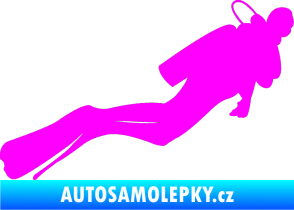 Samolepka Potápěč 005 pravá Fluorescentní růžová