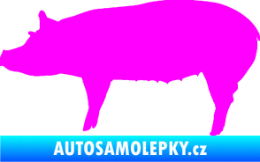 Samolepka Prase 002 levá Fluorescentní růžová