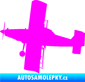 Samolepka Práškovací letoun Čmelák levá Fluorescentní růžová