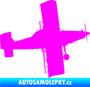Samolepka Práškovací letoun Čmelák pravá Fluorescentní růžová