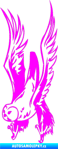 Samolepka Predators 019 levá sova Fluorescentní růžová