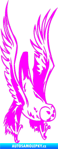 Samolepka Predators 019 pravá sova Fluorescentní růžová