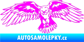 Samolepka Predators 077 levá sova Fluorescentní růžová