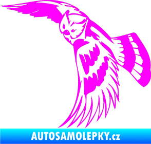 Samolepka Predators 081 levá sova Fluorescentní růžová