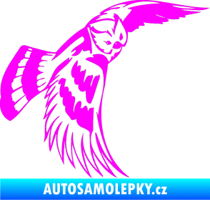 Samolepka Predators 081 pravá sova Fluorescentní růžová