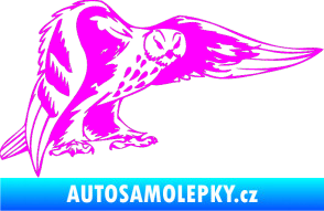 Samolepka Predators 094 pravá sova Fluorescentní růžová