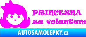Samolepka Princezna za volantem Fluorescentní růžová