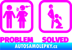 Samolepka Problem? Solved 003 Fluorescentní růžová