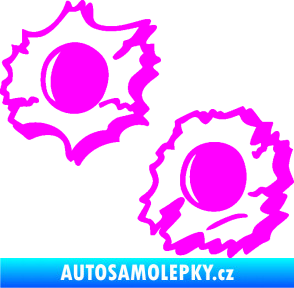 Samolepka Průstřely 001 levá Fluorescentní růžová
