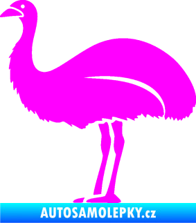 Samolepka Pštros 002 levá Fluorescentní růžová