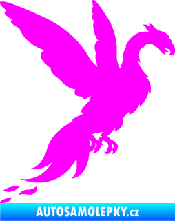 Samolepka Pták Fénix 001 pravá Fluorescentní růžová