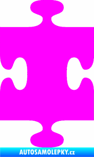 Samolepka Puzzle 002 dílek Fluorescentní růžová