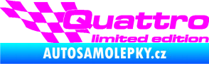 Samolepka Quattro limited edition levá Fluorescentní růžová