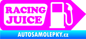 Samolepka Racing juice symbol tankování Fluorescentní růžová