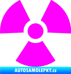 Samolepka Radioactive 001 radiace Fluorescentní růžová