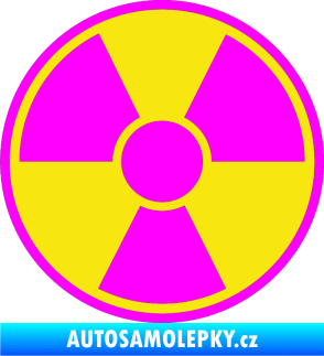 Samolepka Radioactive barevný Fluorescentní růžová