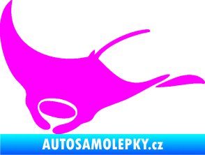 Samolepka Rejnok 003  levá manta Fluorescentní růžová